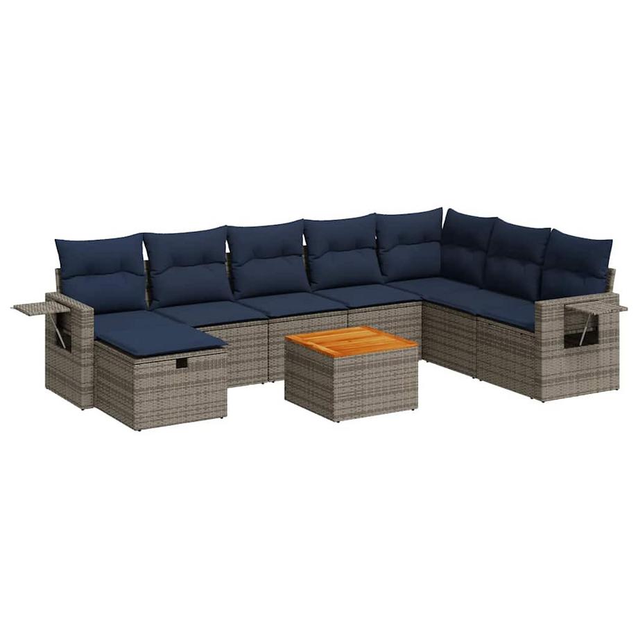 set di divani da giardino Polirattan
