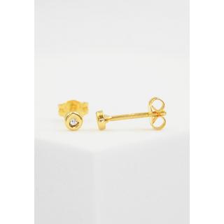 MUAU Schmuck  Ohrstecker Gelbgold 750 Diamant 0.02ct. 3mm 