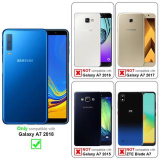 Cadorabo  Housse compatible avec Samsung Galaxy A7 2018 - Coque de protection avec fermeture magnétique, fonction de support et compartiment pour carte 