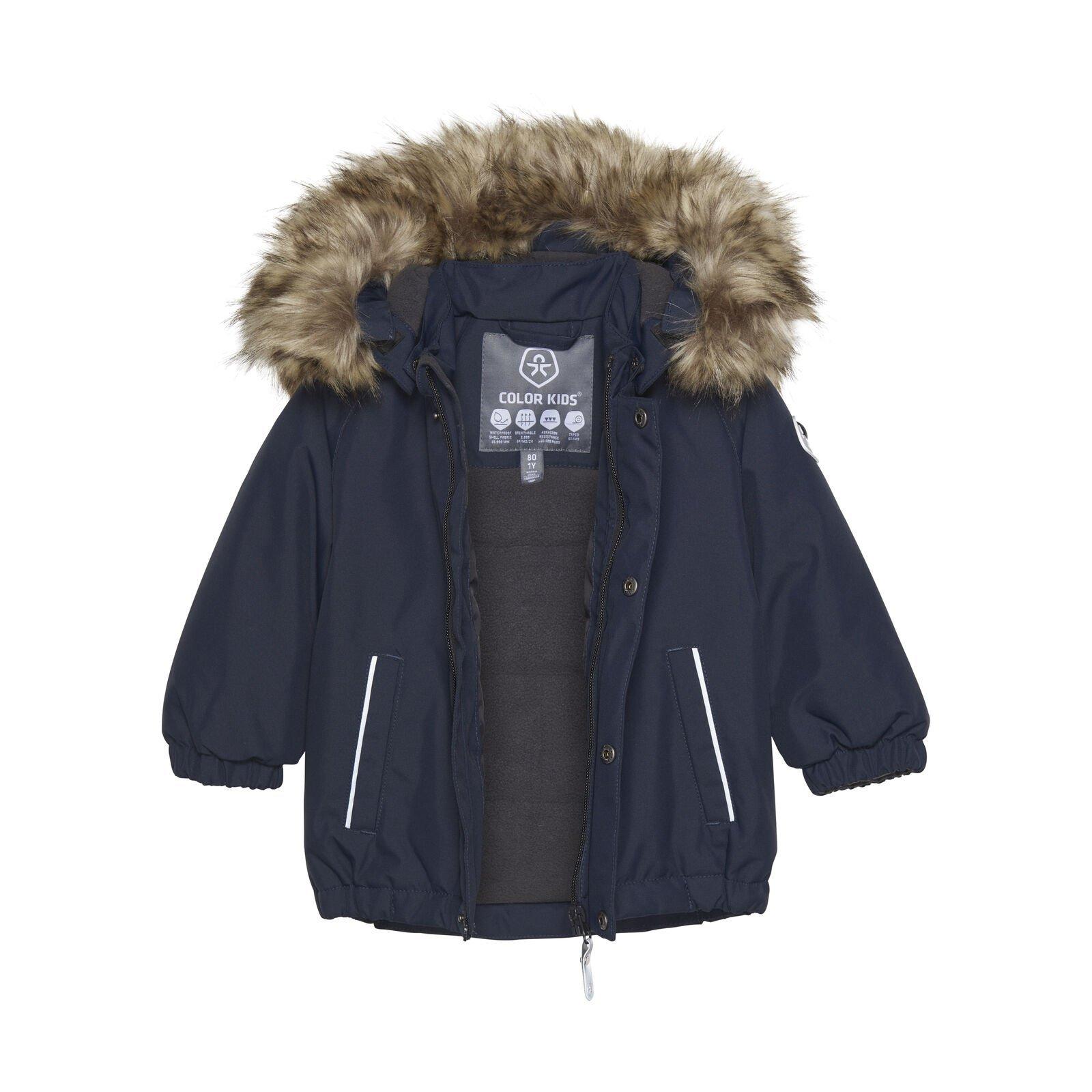 Color Kids  Kleinkinder Winterjacke Fake Fur Total Eclipse 