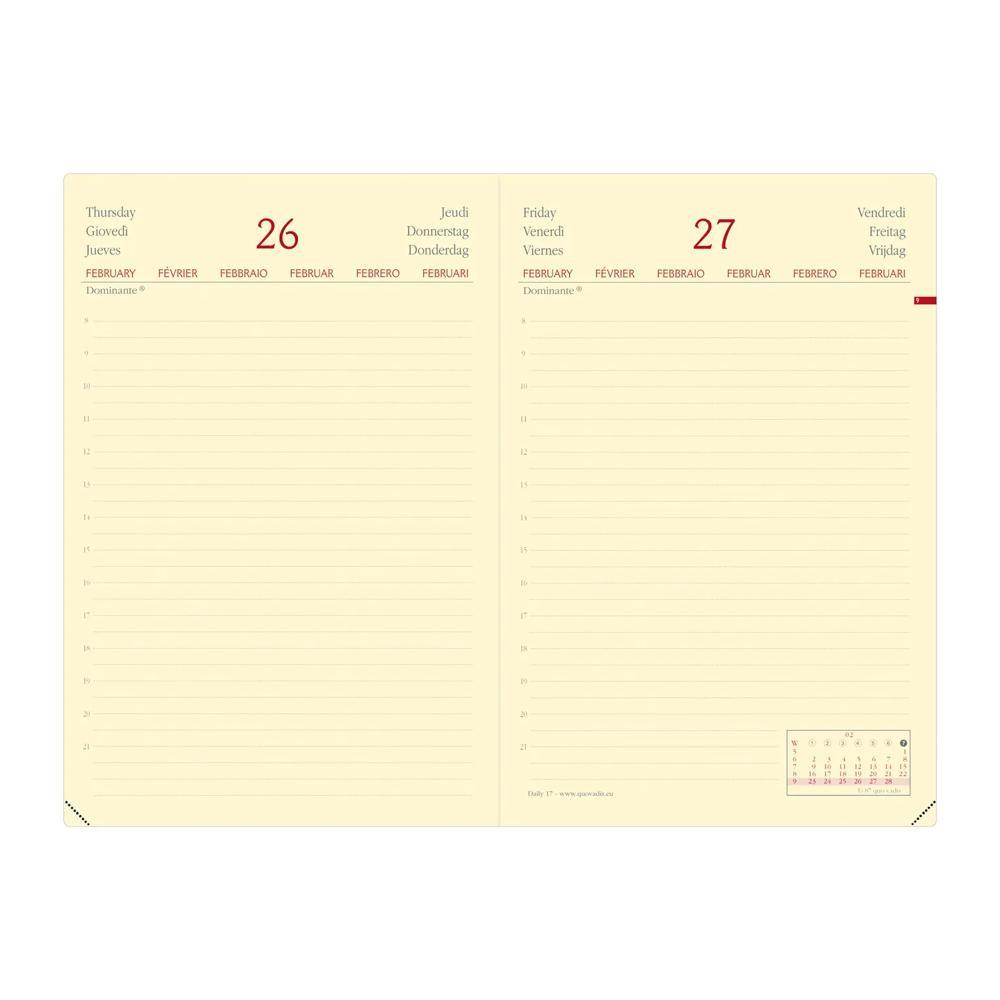 QUO-VADIS Terminkalender kalenderjahr - DAILY 17 PRESTIGE - Tagesplaner - 12x17cm - Silk - Jahr 2025  