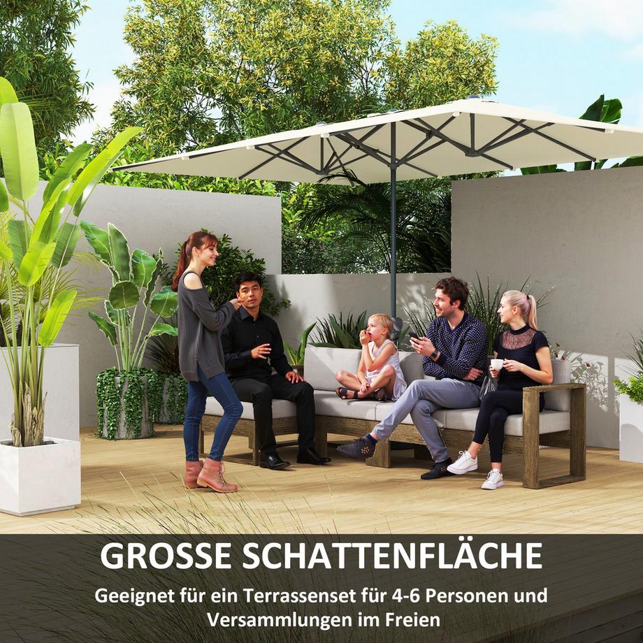 Outsunny Doppelsonnenschirm  