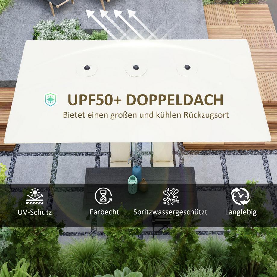 Outsunny Doppelsonnenschirm  