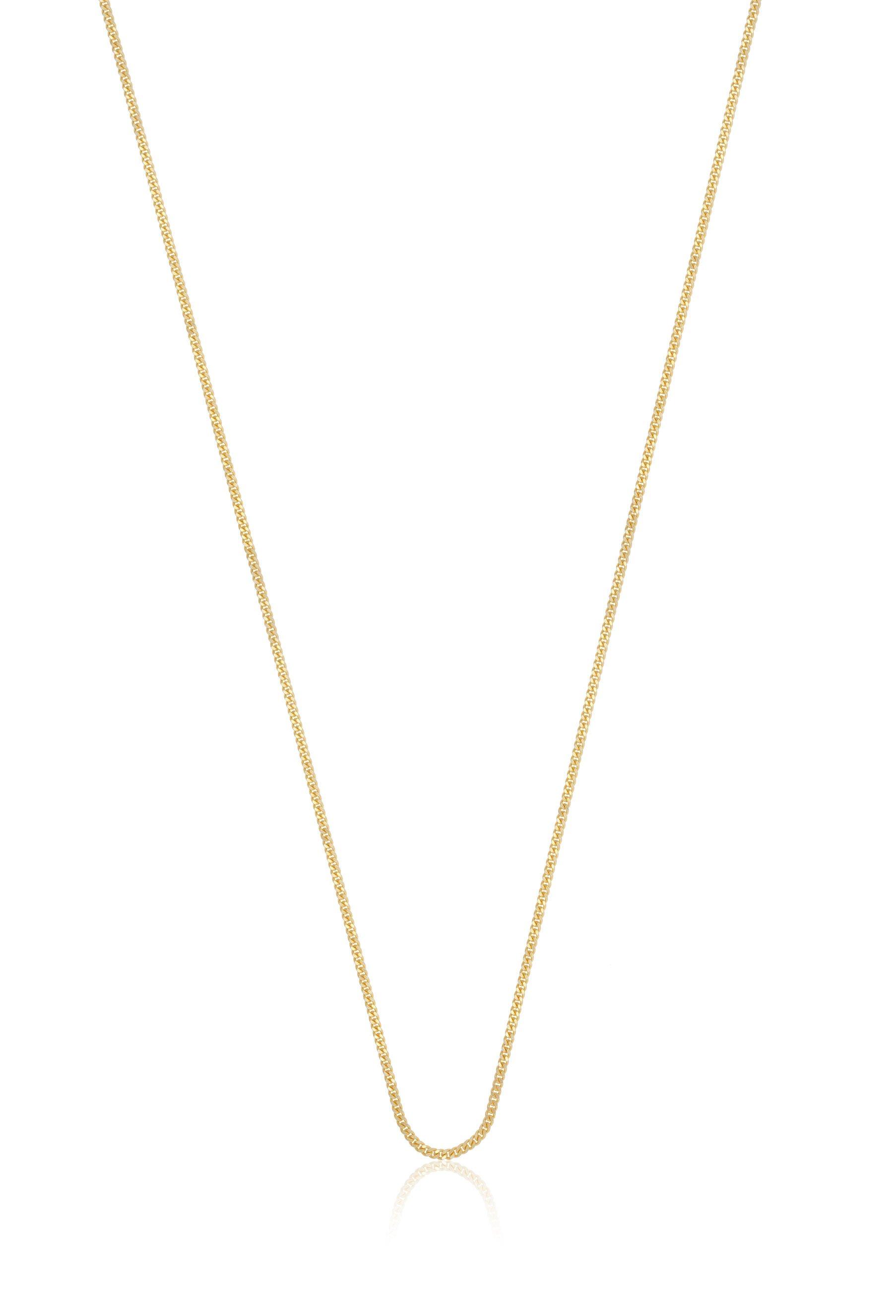 MUAU Schmuck  Collier gourmette or jaune 750, 1mm, 50cm 