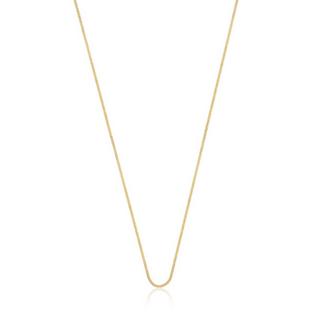 MUAU Schmuck  Collier gourmette or jaune 750, 1mm, 50cm 