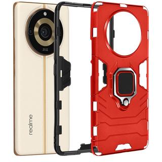 Avizar  Coque Bague Realme 11 Pro Plus Rouge 