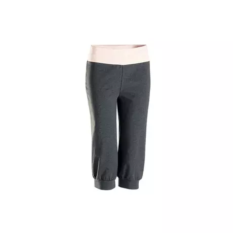 KIMJALY  3/4-Hose sanftes Yoga Damen Ecodesign grau/rosa Grau