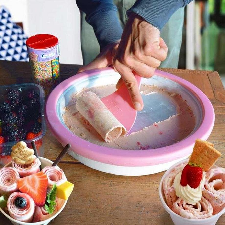 Mikamax Plaque de congélation pour rouleaux de crème glacée maison  