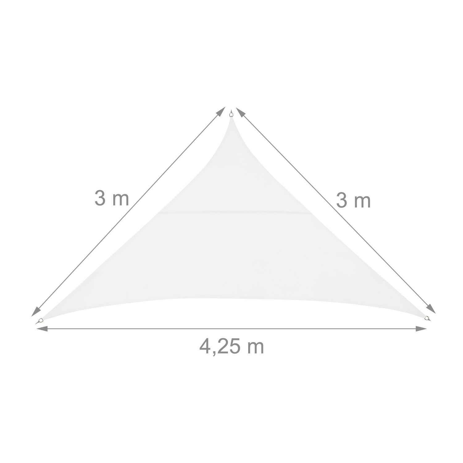 B2X Sonnensegel Polyester dreieckig cremefarben  