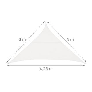 B2X Sonnensegel Polyester dreieckig cremefarben  