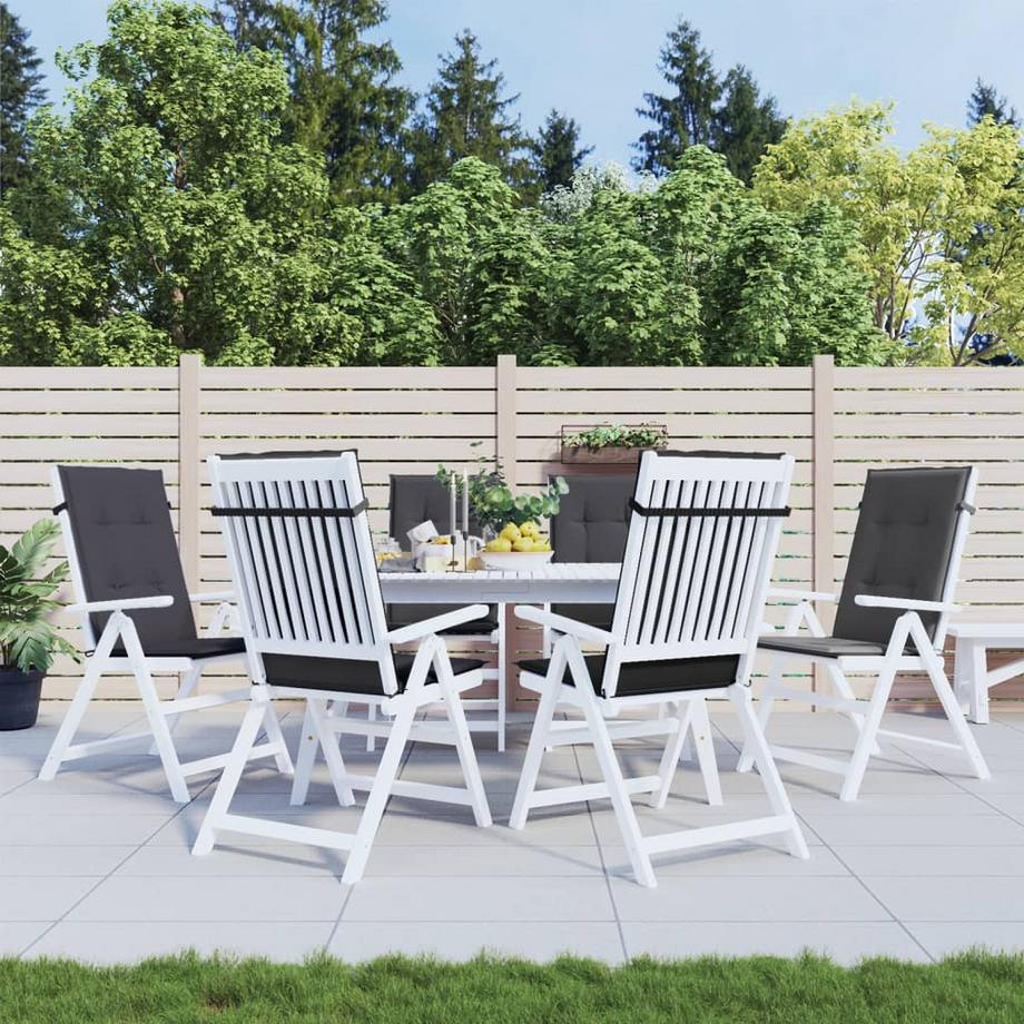 VidaXL Coussin de chaise à dossier haut tissu  