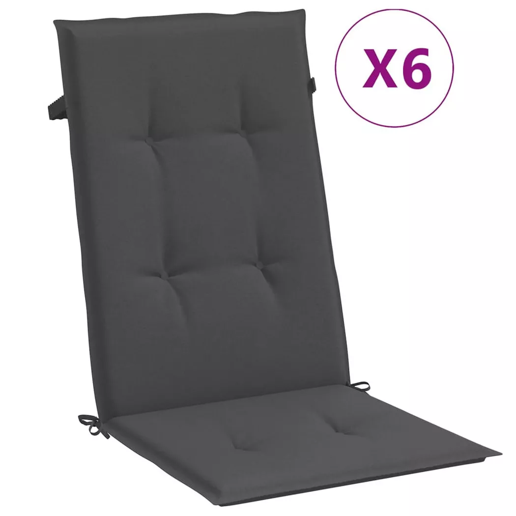 VidaXL - Coussin de chaise à dossier haut tissu, One Size, Gris