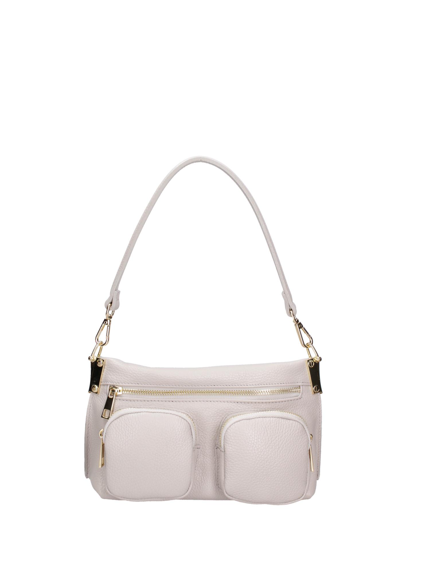 Image of Schultertasche Damen Perlgrau ONE SIZE