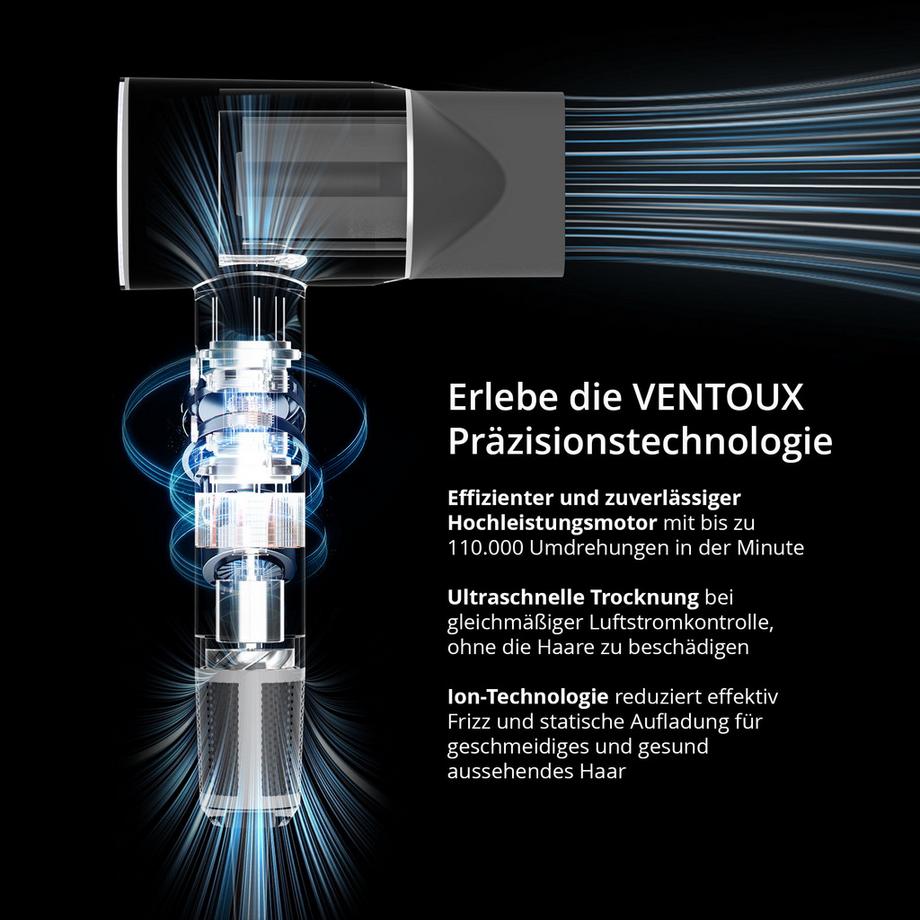 AILORIA  Ventoux Asciugacapelli ad alta velocità 