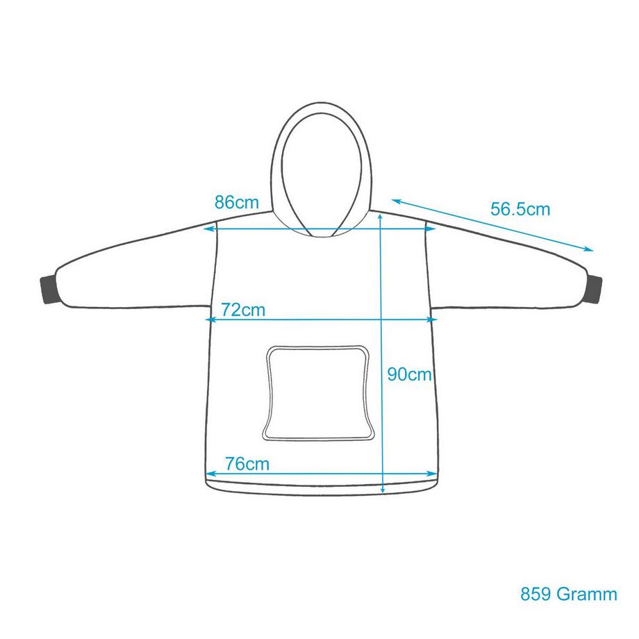 Intirilife Coperta Con Cappuccio Sherpa Oversize  