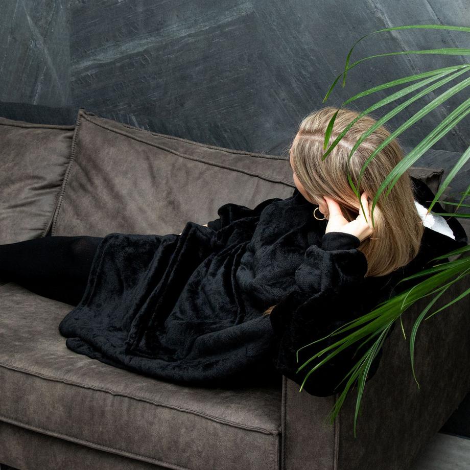 Intirilife Coperta Con Cappuccio Sherpa Oversize  