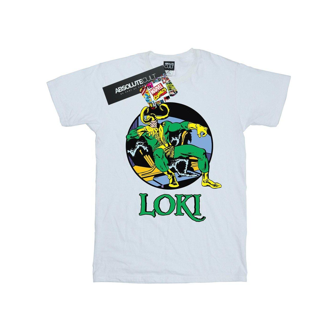 Image of Loki Throne Tshirt Damen Weiss 3XL