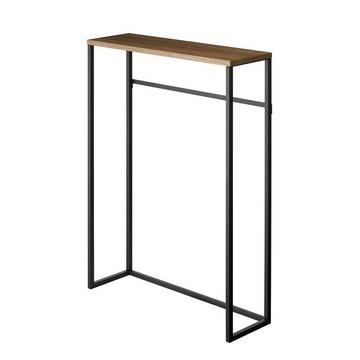 Consolle d'ingresso in metallo bianco e legno - L60 cm