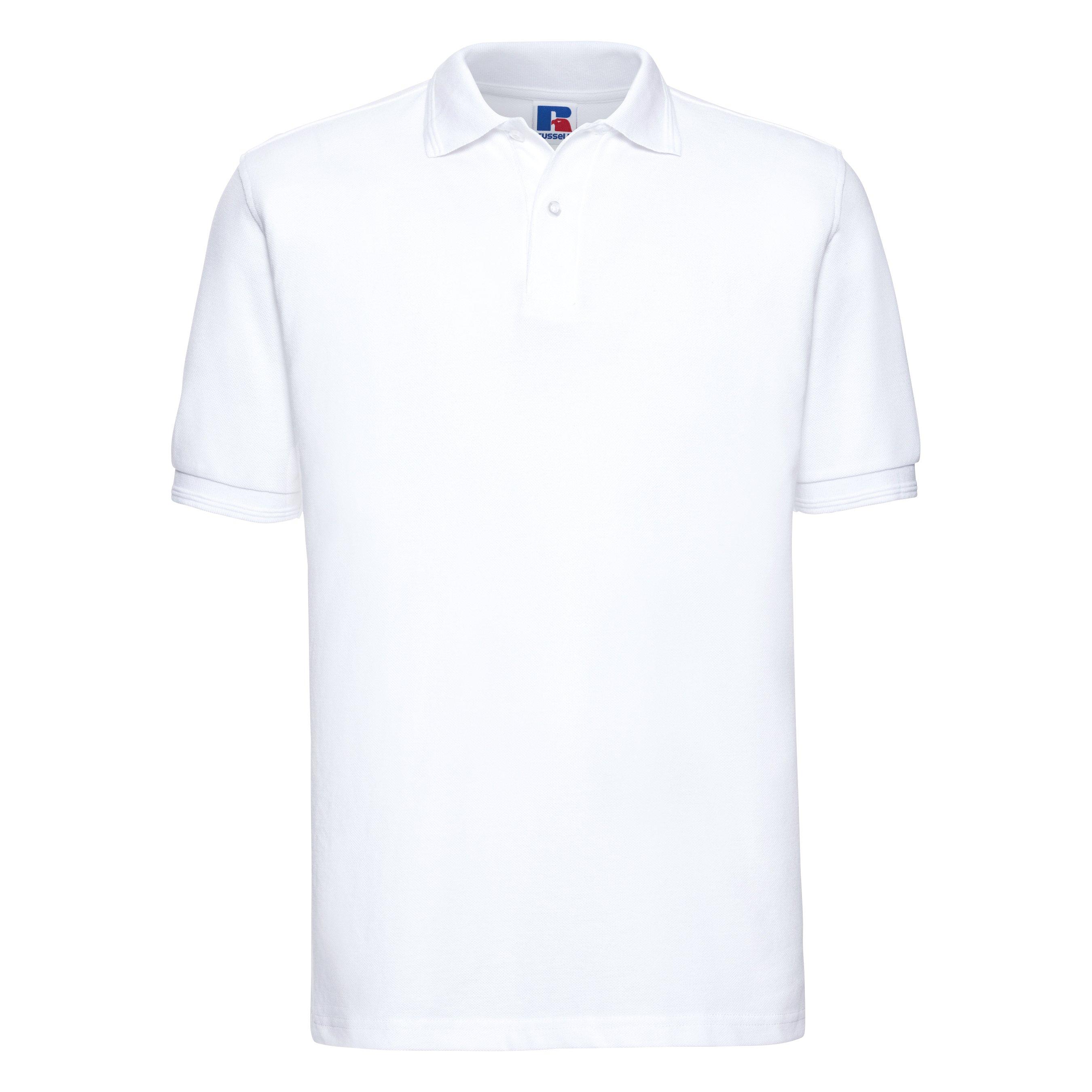 Image of Ripple Collar & Cuff Kurzarm Polo Shirt Herren Weiss XL