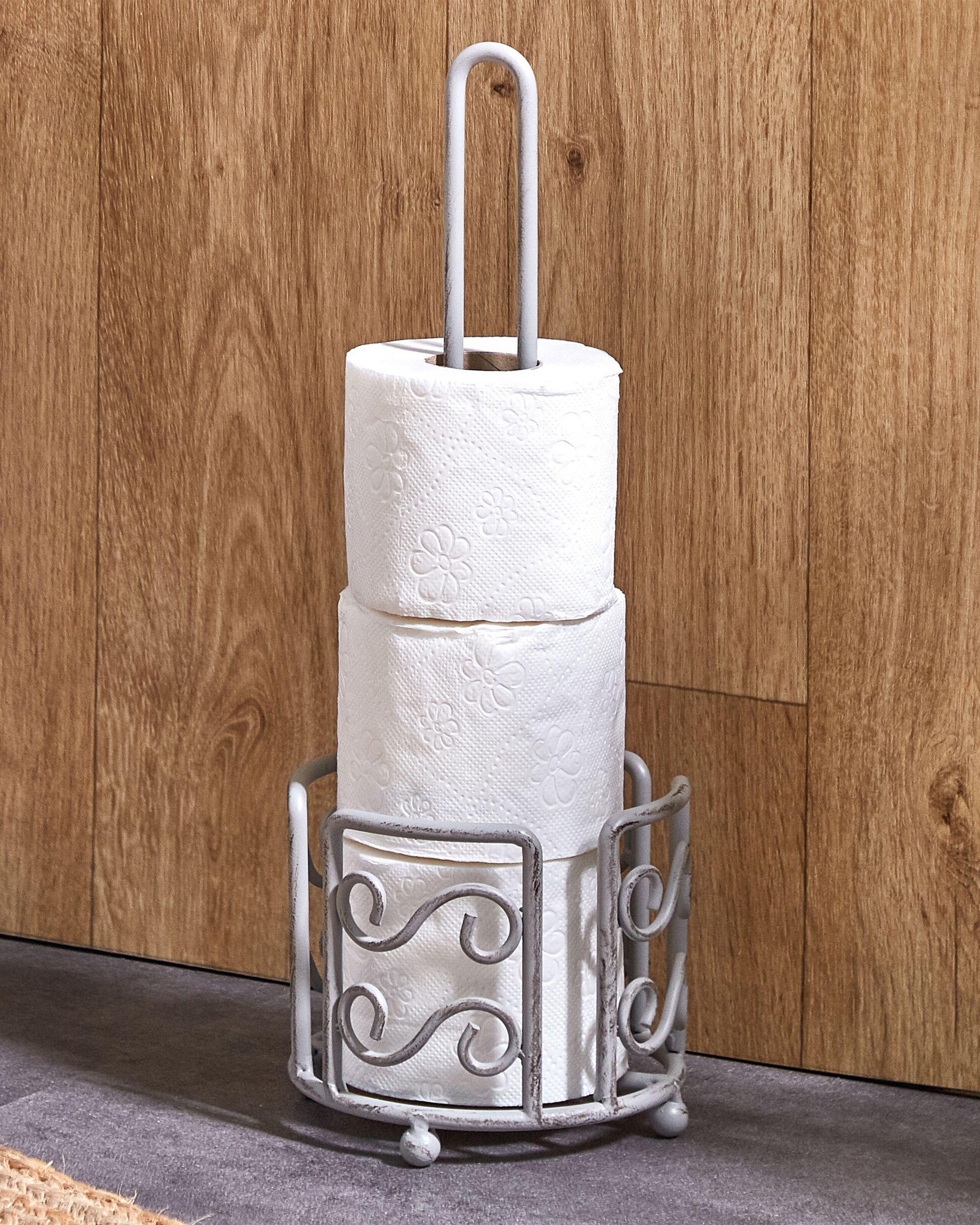 Beliani Toilettenpapierständer aus Eisen Retro MANDI  