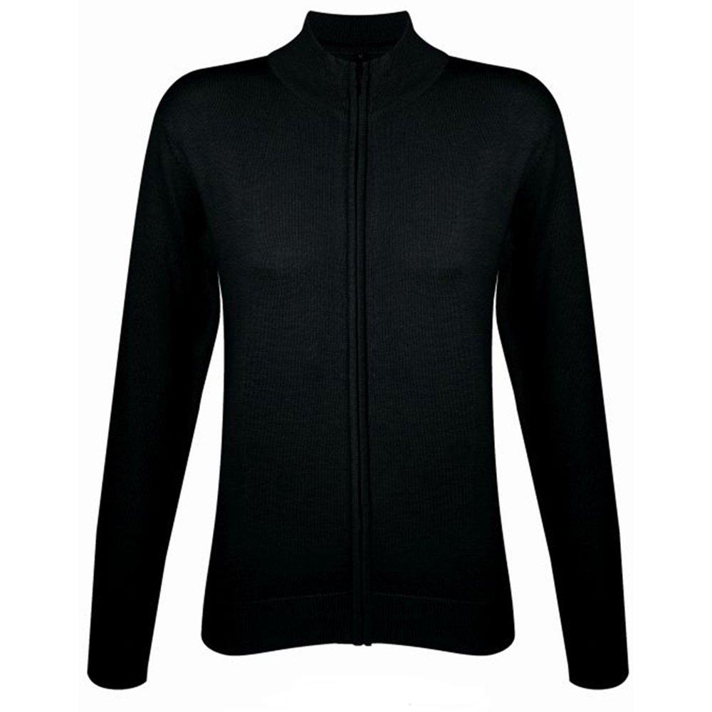 Image of Gordon Strickjacke Mit Reißverschluss, Vausschnitt, Langarm Unisex Schwarz M