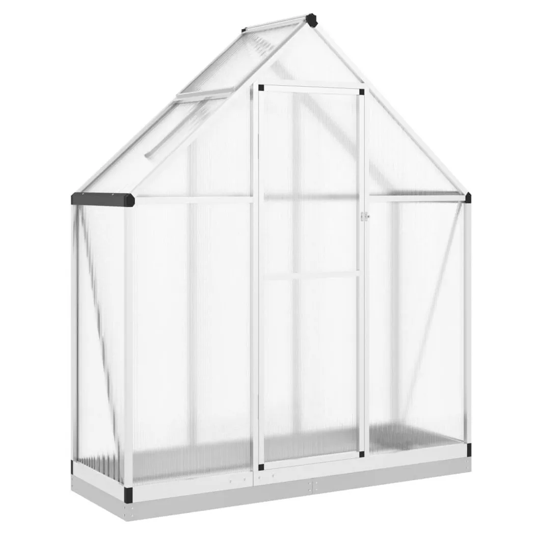 vidaXL Serre avec cadre de base argenté 169x58x202 cm aluminium