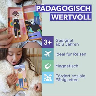 Activity-board  Magnetspiel Box Dress Up - Lehrer zum Verkleiden I Fördert Motorik + Fantasie I Ideal für zu Hause und als Reisespiel für Kinder I Magnetspielzeug Kinder 