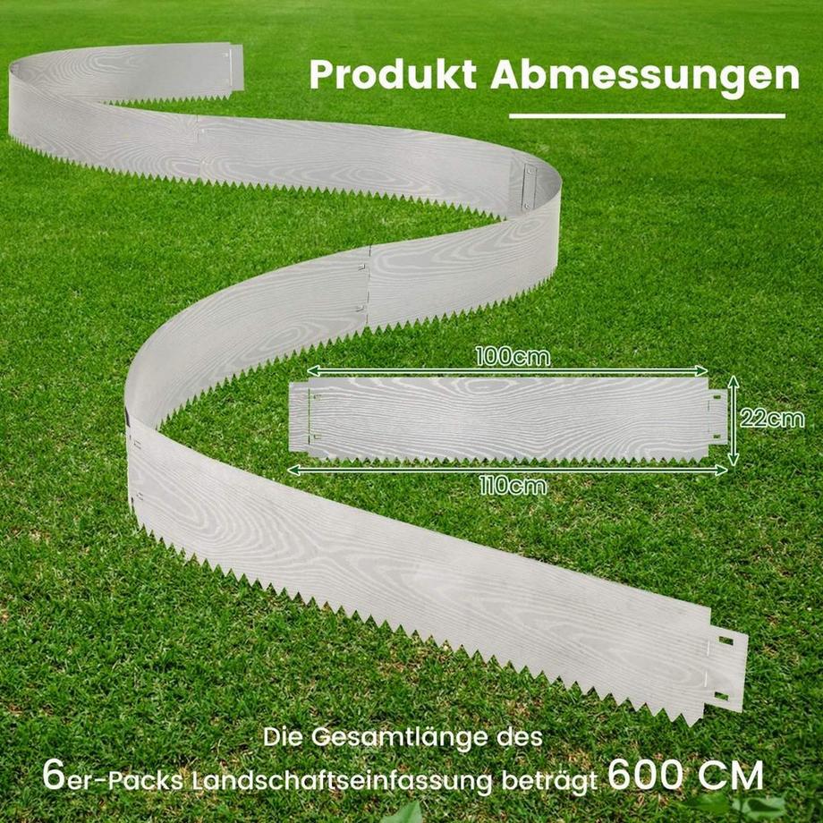 Northix Kit bordo giardino - Metallo flessibile  