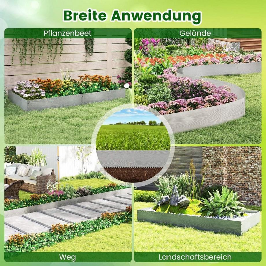 Northix Kit bordo giardino - Metallo flessibile  