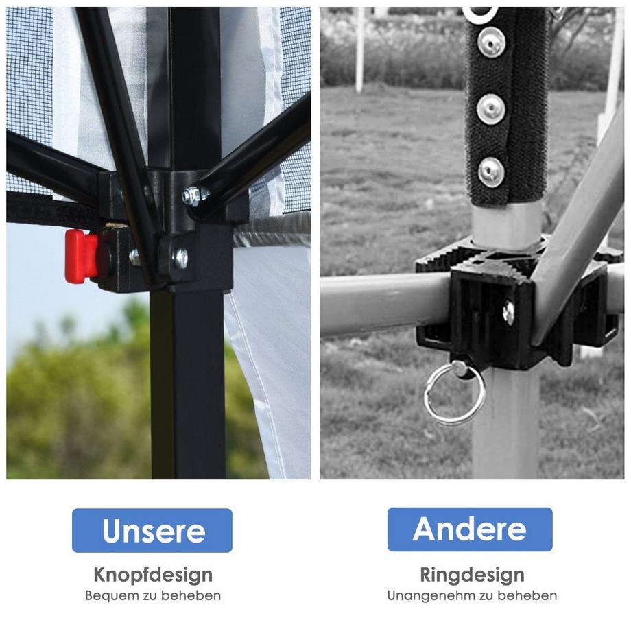 Northix Tragbares Gartenpartyzelt  