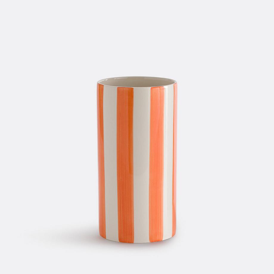 Vase en céramique à rayures