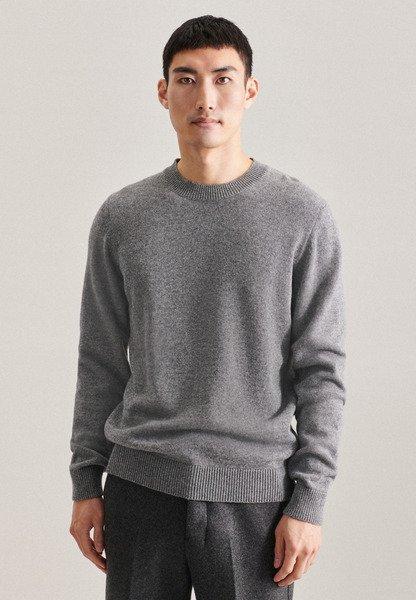 Image of Pullover Gerader Schnitt (normal-fit) Fit Langarm Uni Herren Taubengrau M