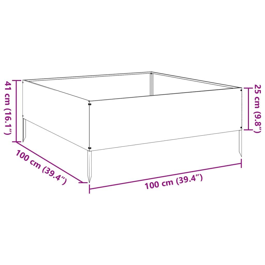 VidaXL Lit surélevé de jardin acier  