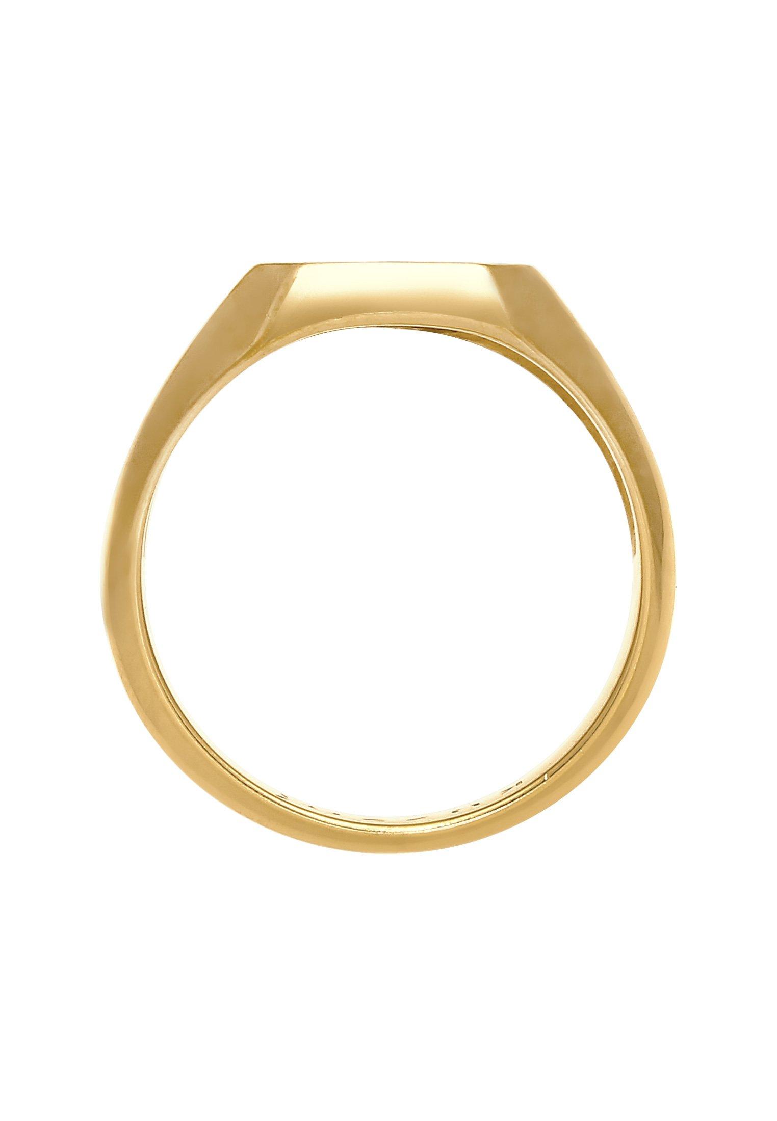 Kuzzoi  Ring  Siegelring Emaille Schwarz Basic 