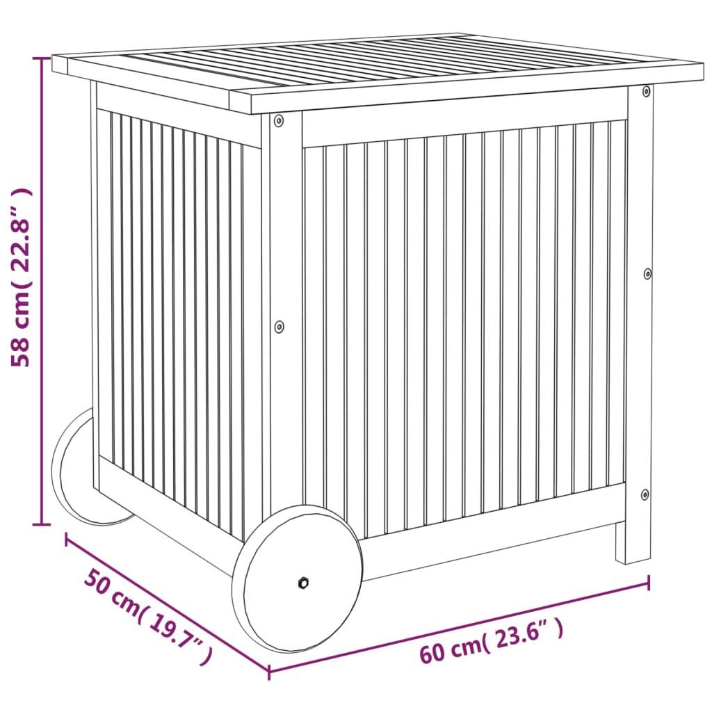 VidaXL Coffre de rangement de jardin bois  