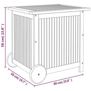 VidaXL Coffre de rangement de jardin bois  