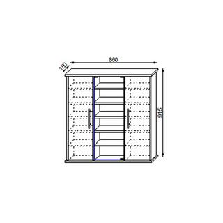 VCM Holz CD DVD Stand Regal Schrank Aufbewahrung Standregal Santo Glastür  