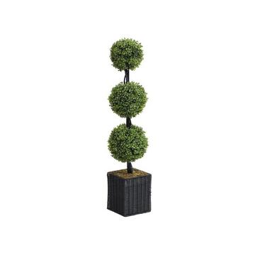 Plante artificiel buis 3 boules avec pot - H. 90 x D. 18 cm -PILANA