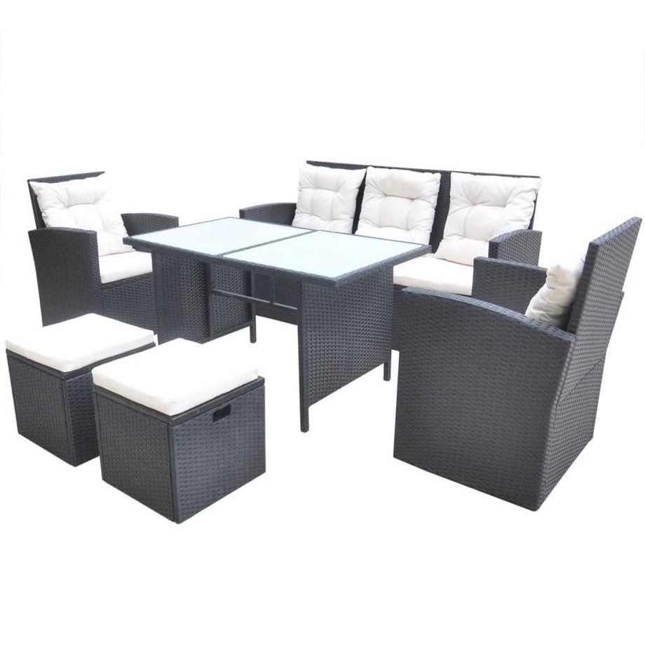 Garten essgruppe poly-rattan