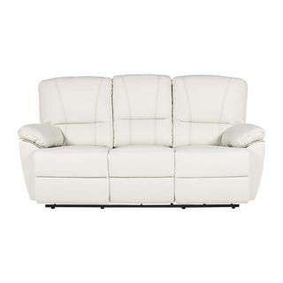 Vente-unique Relaxsofa 3Sitzer Leder elektrisch Marcis Elfenbein  