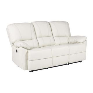 Vente-unique Relaxsofa 3Sitzer Leder elektrisch Marcis Elfenbein  