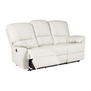 Vente-unique Relaxsofa 3Sitzer Leder elektrisch Marcis Elfenbein  