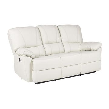 Relaxsofa 3Sitzer Leder elektrisch Marcis Elfenbein