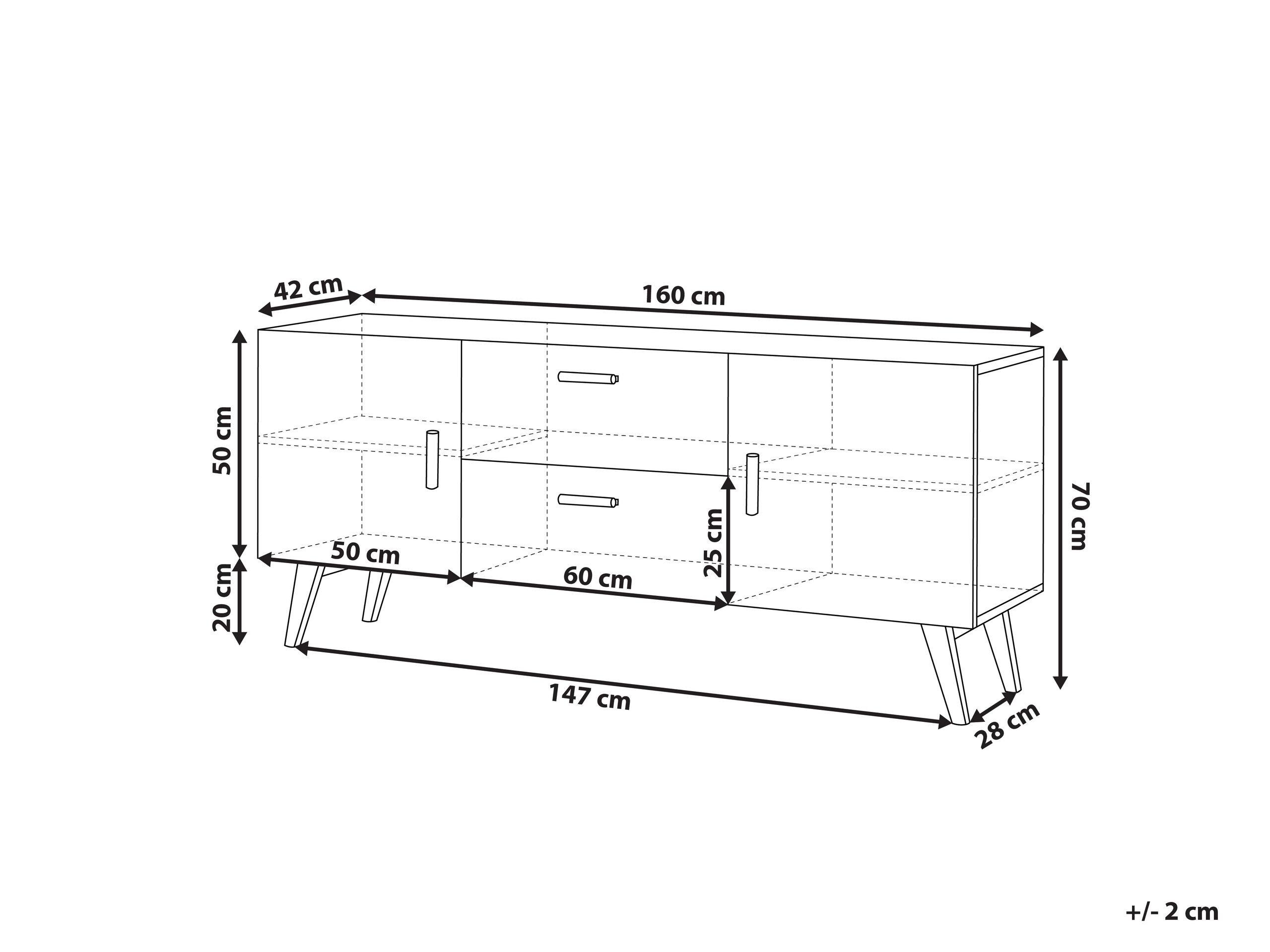 Beliani Sideboard aus MDF-Platte Retro MEET  