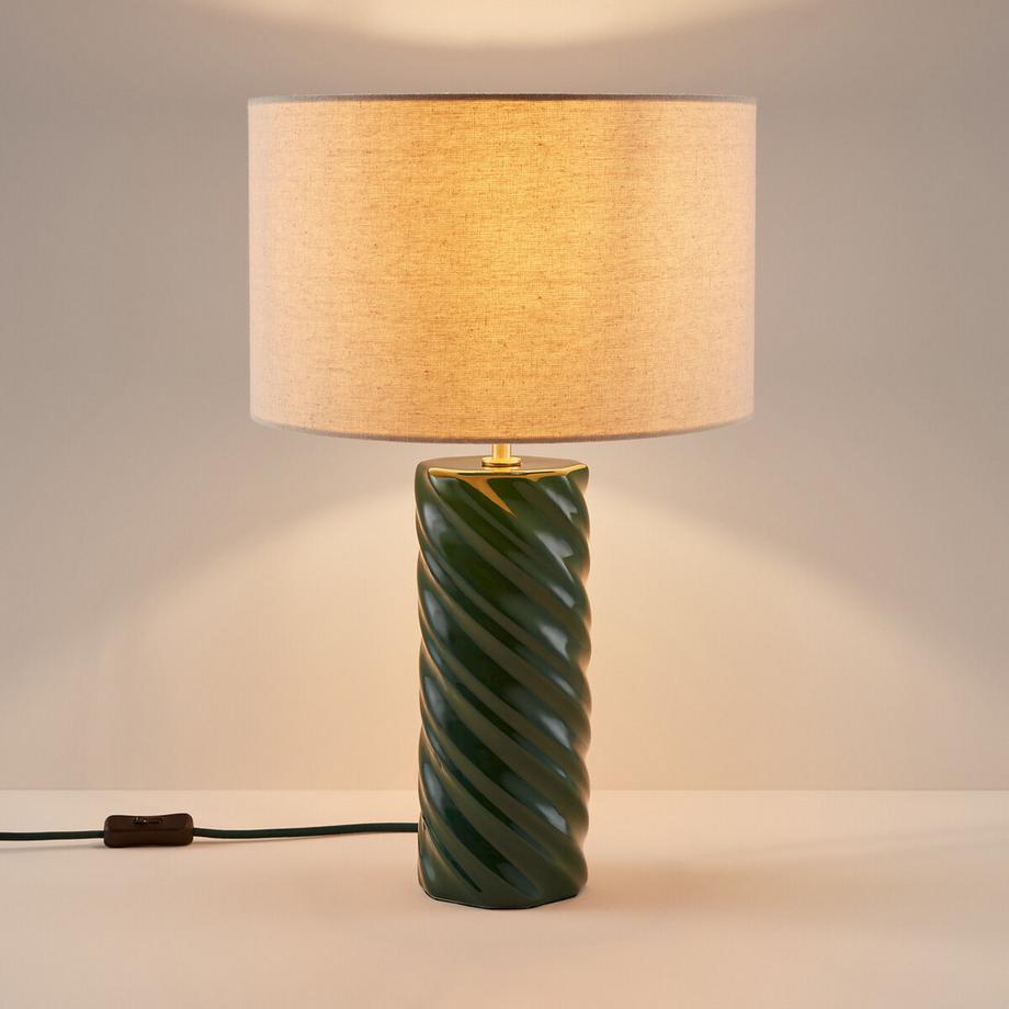 La Redoute Intérieurs Lampe à poser céramique et lin  
