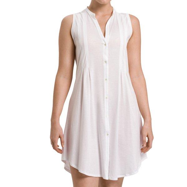 Image of Cotton Deluxe - Nachthemd Ohne Arm Damen Weiss M