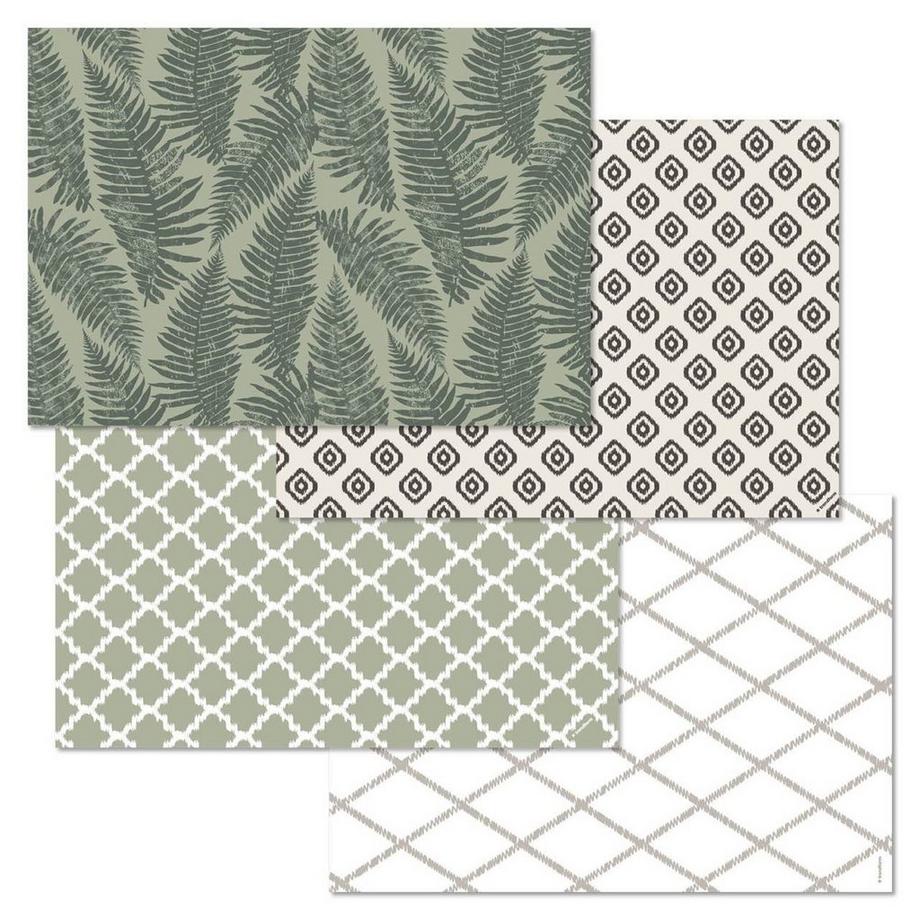 Papiertischset SPRINGTIME 4 Sujets à 12 Blatt