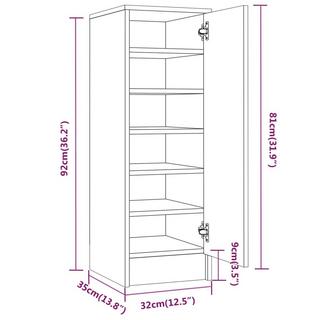 VidaXL Armoire à chaussures bois d'ingénierie  