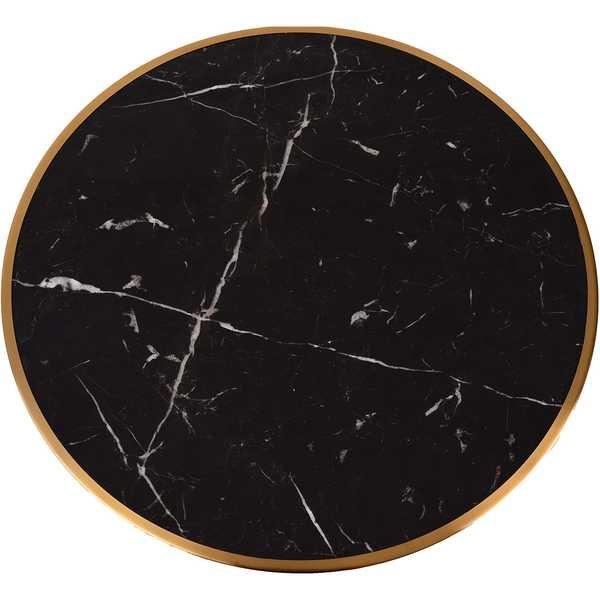 mutoni home Tavolo bistrot marmo tondo nero 57x57  