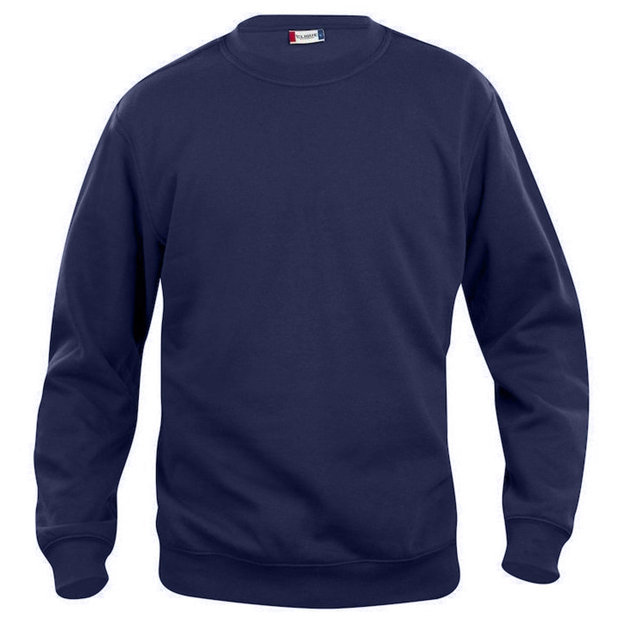 Image of Basic Sweatshirt Rundhalsausschnitt Damen Marine 5XL
